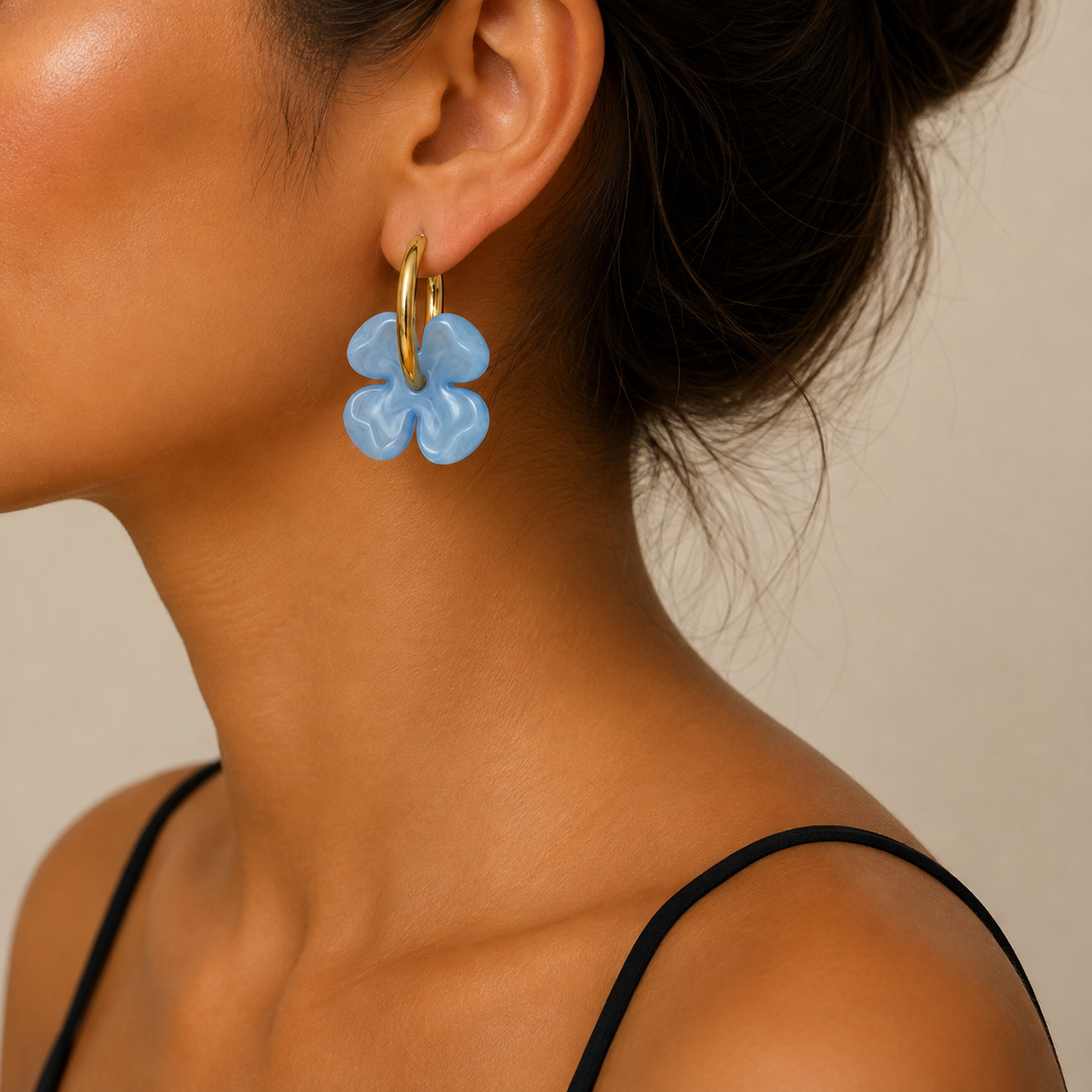 Boucles d'Oreilles Fleur Pleine