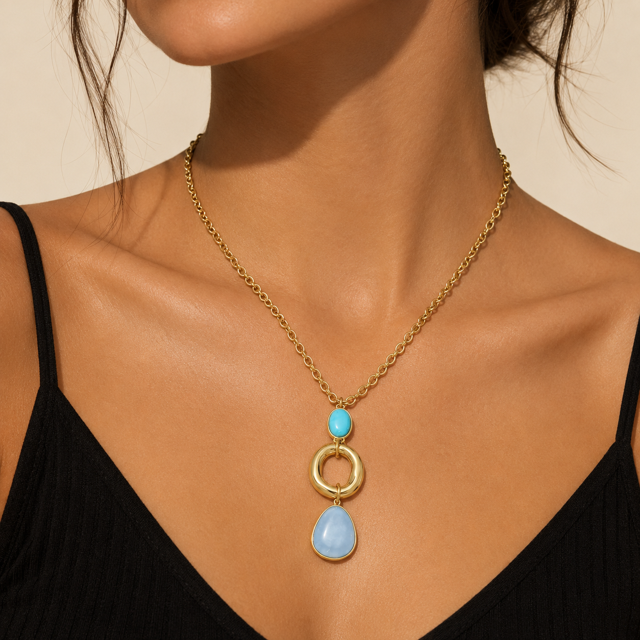 Collier Duo Turquoise