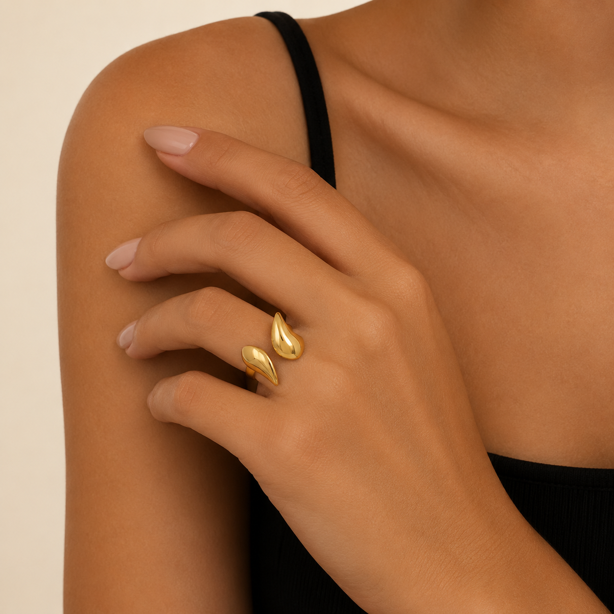 Bague Petale Asymetrique