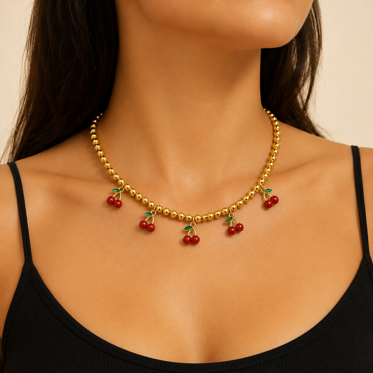 Collier Guirlande de Cerises