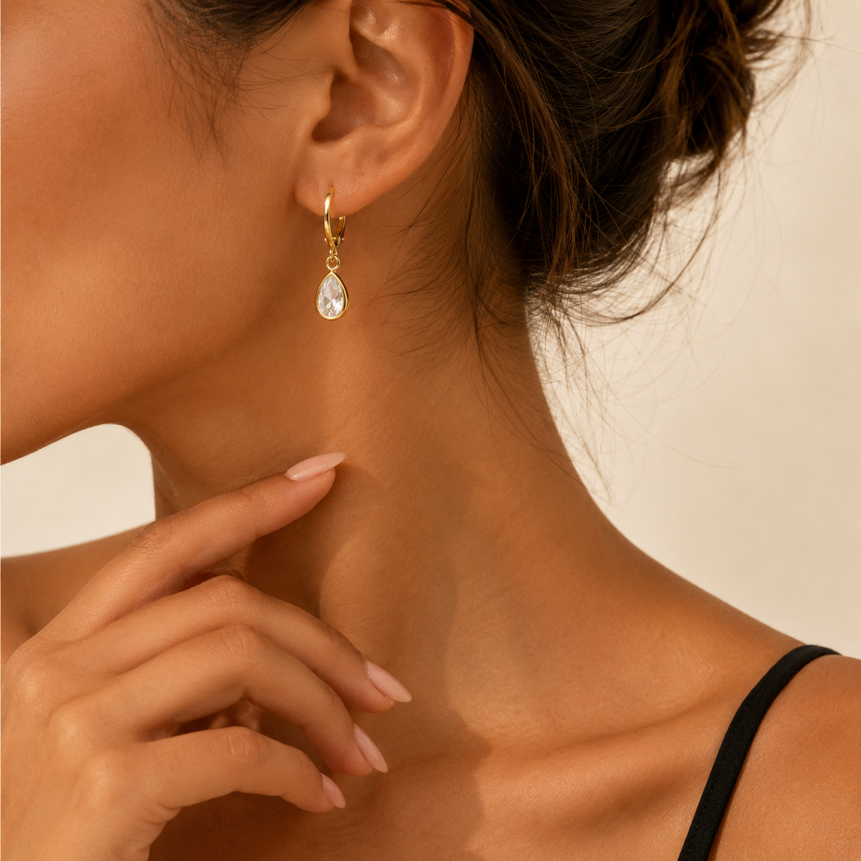 Boucles d'oreilles Larme de Cristal