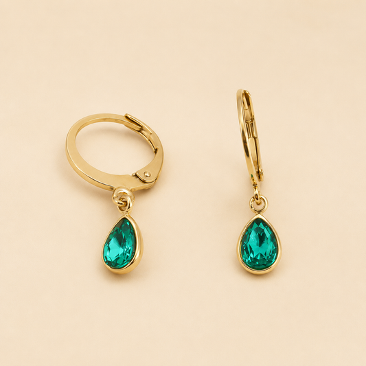 Boucles d'oreilles Emeraude de Marrakech