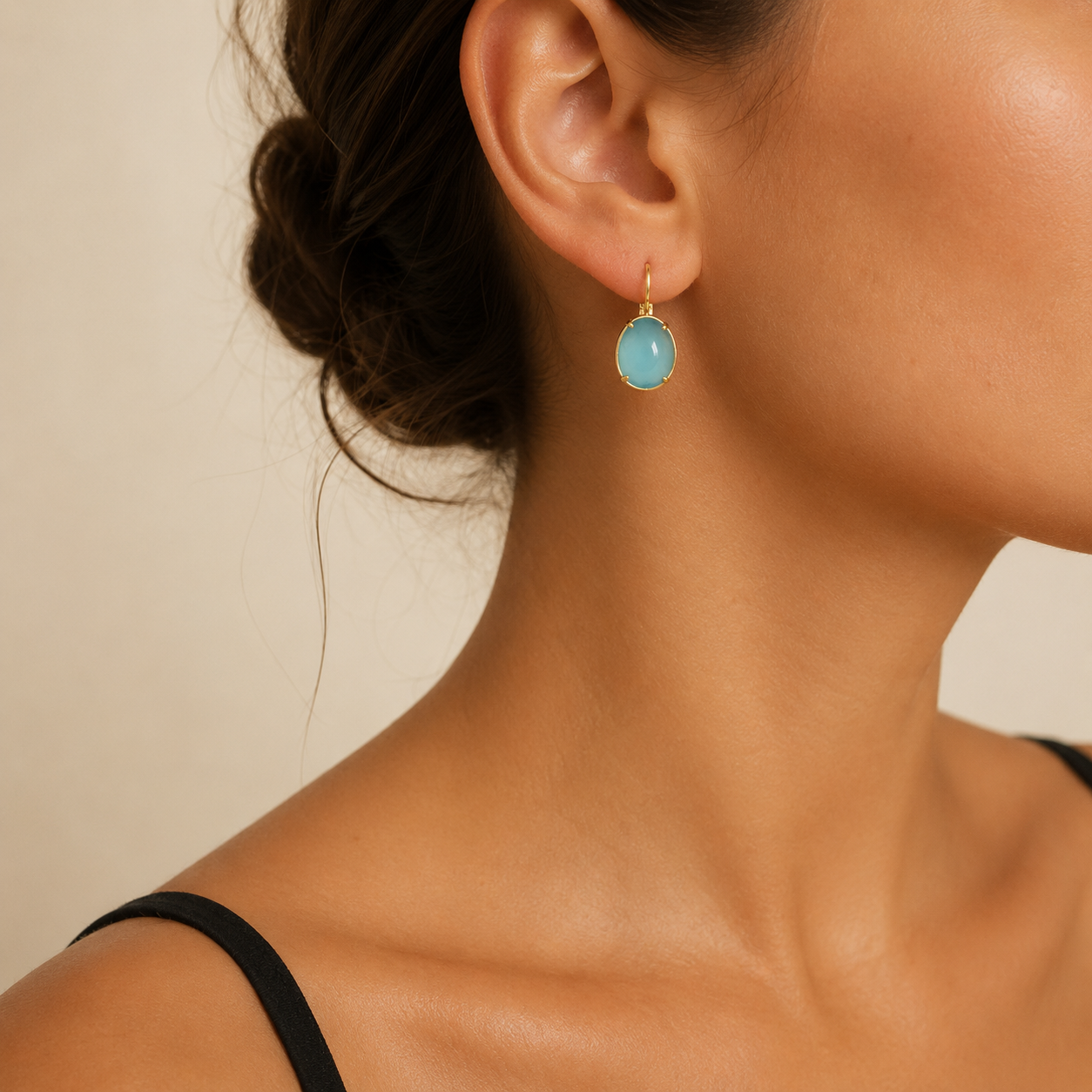 Boucles d'oreilles Lagon de Santorin
