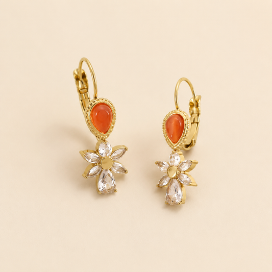 Boucles d'oreilles Fleur de Cordoue