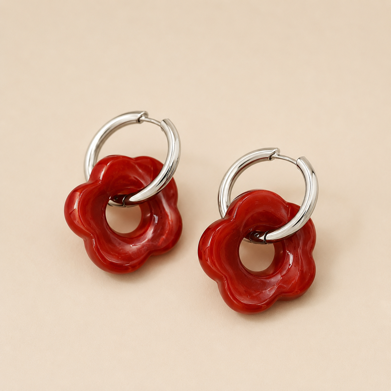 Boucles d'Oreilles Fleur Ajourée