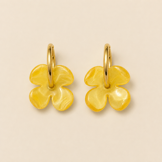 Boucles d'Oreilles Fleur Pleine