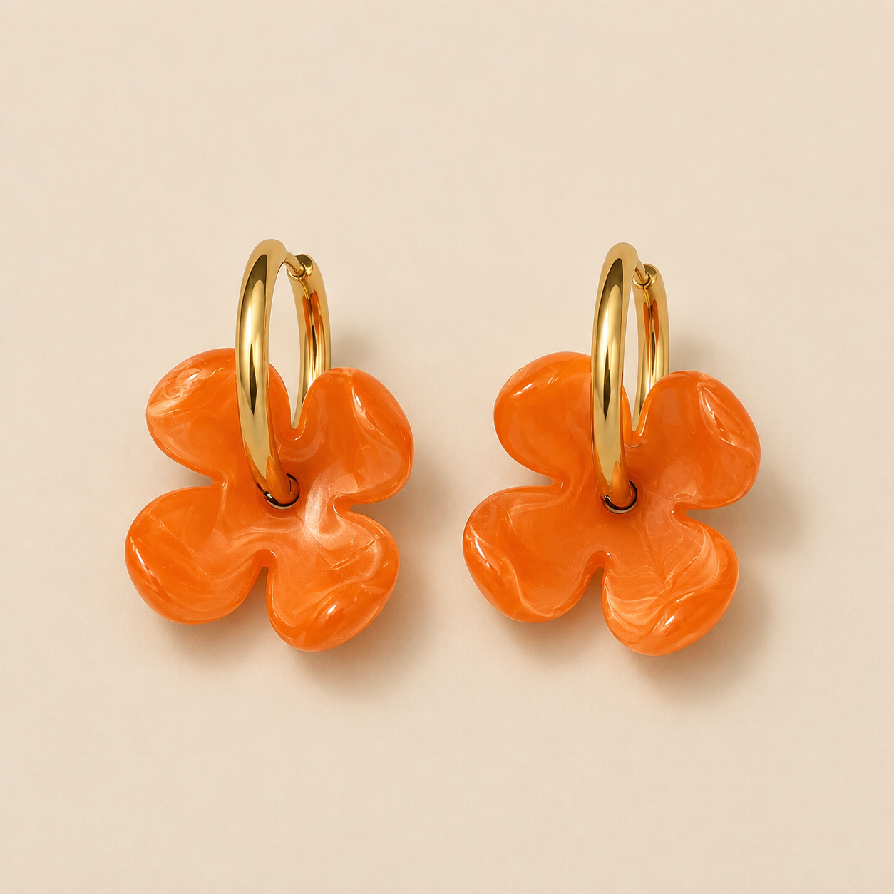 Boucles d'Oreilles Fleur Pleine