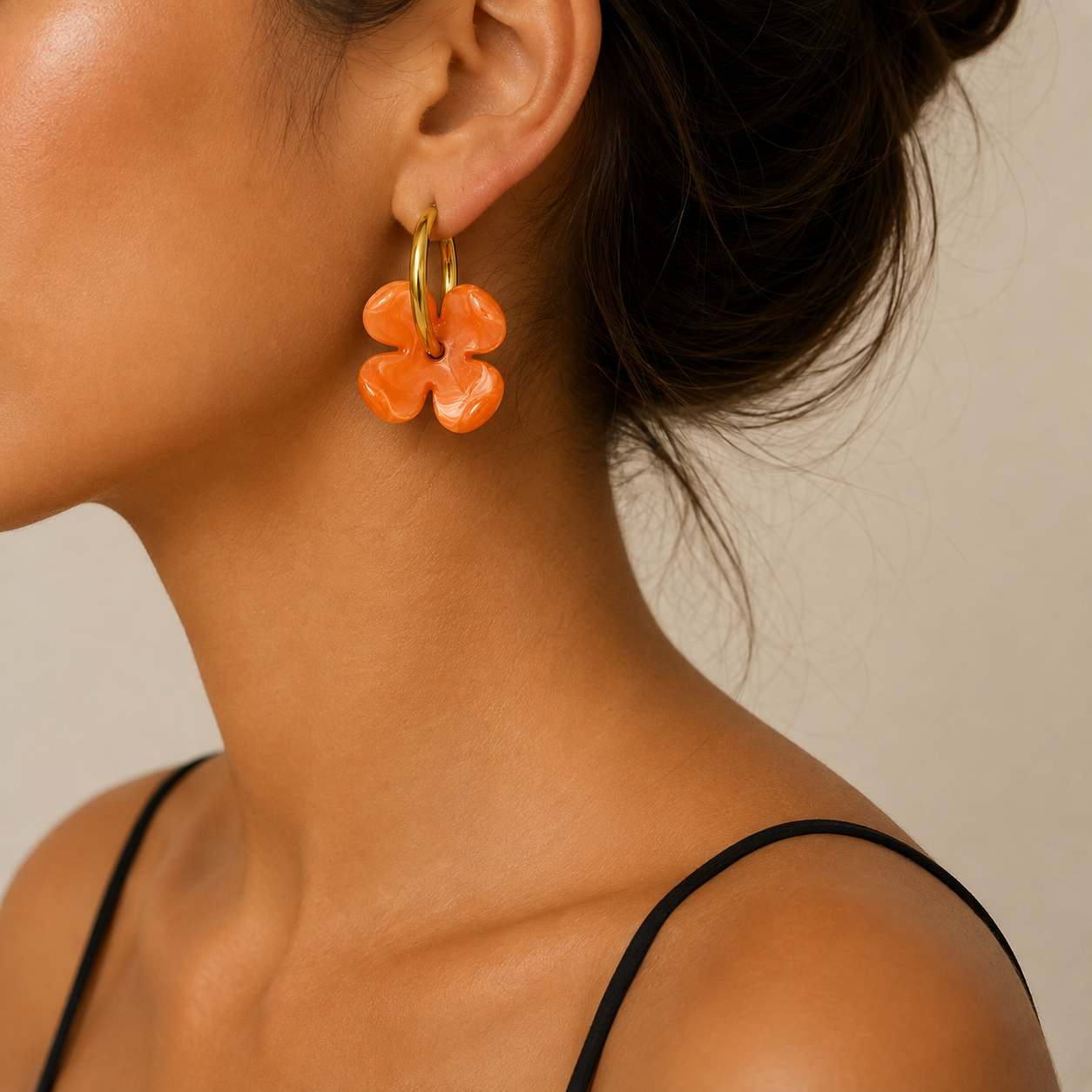 Boucles d'Oreilles Fleur Pleine