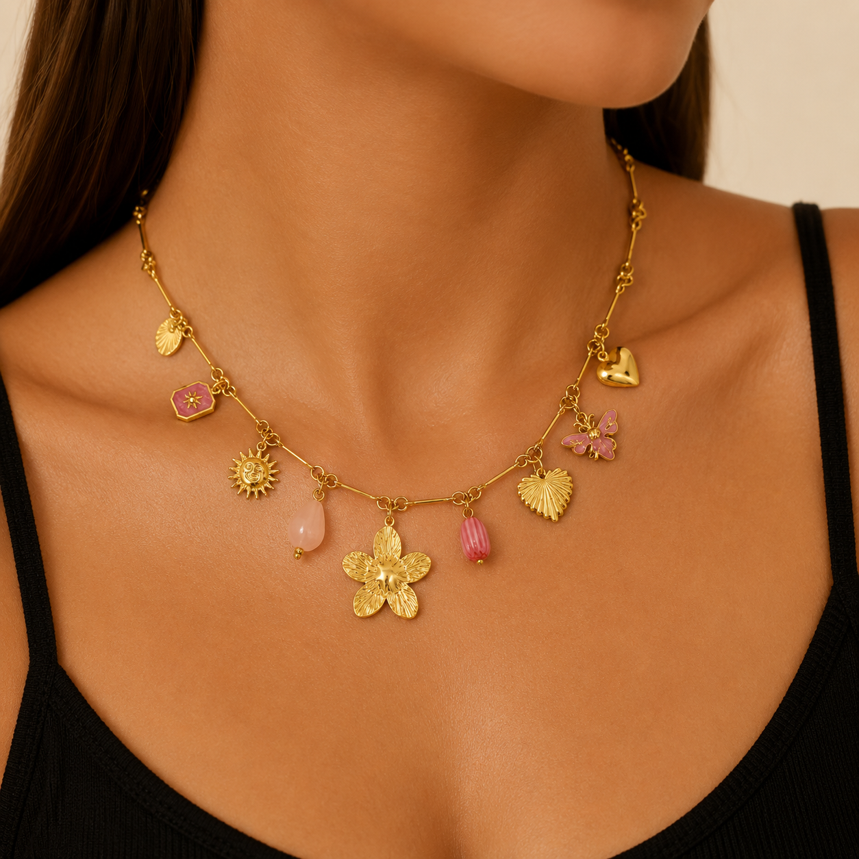 Collier Jardin Rose