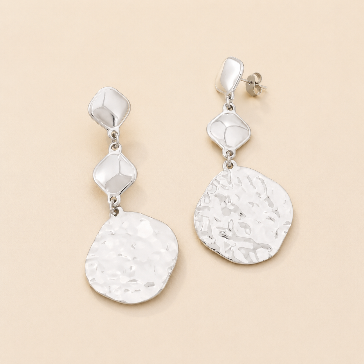 Boucle d'oreille Cascade Argentée