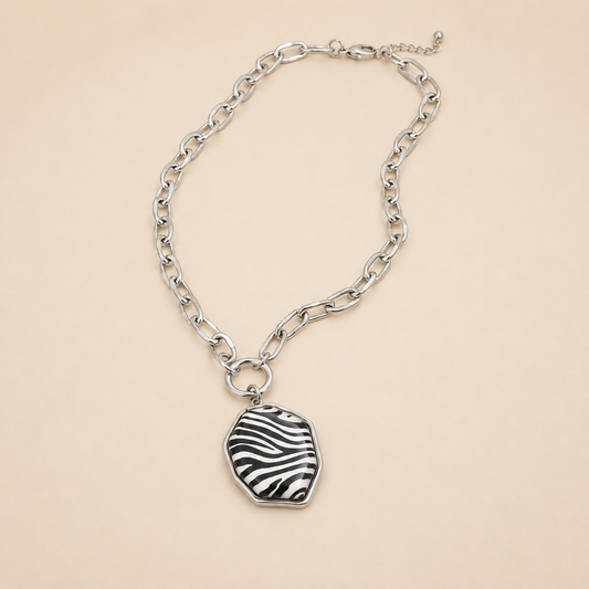 Collier Zèbre Argent