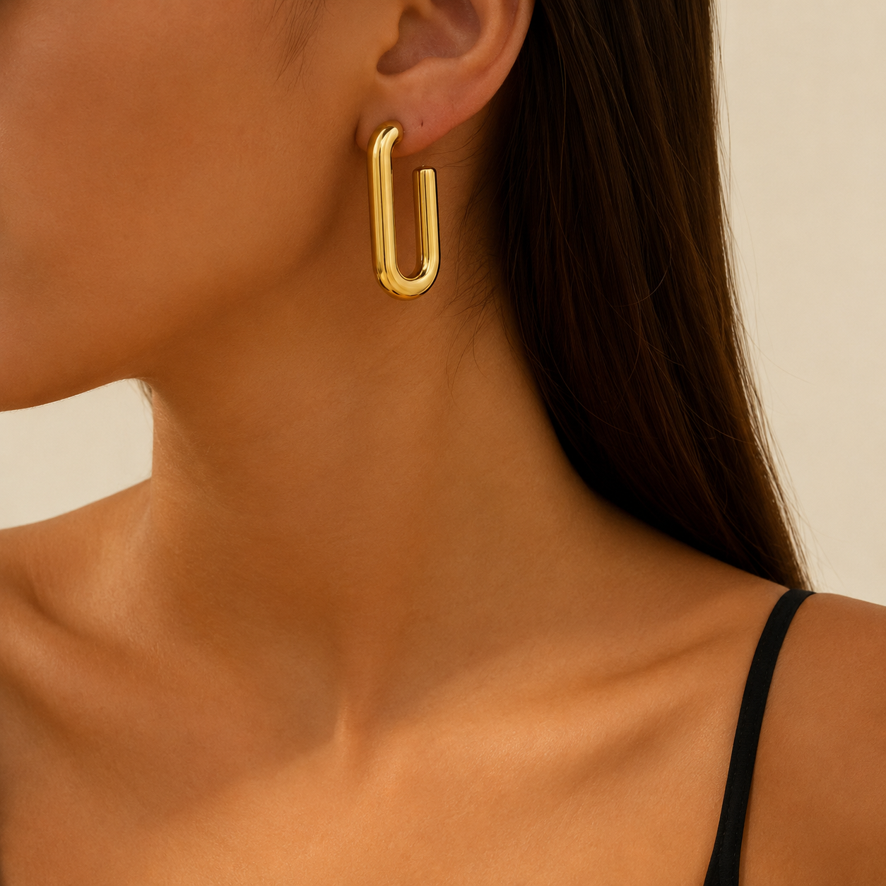 Boucle d'oreille Arc Argenté