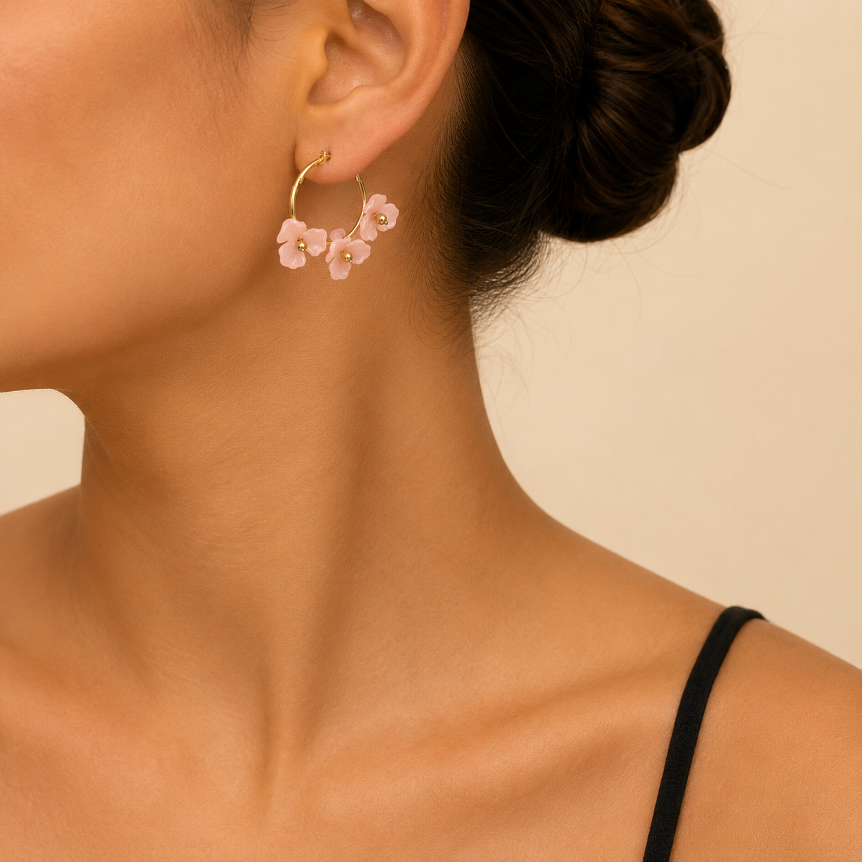 Boucle d'oreille Couronne Fleurie