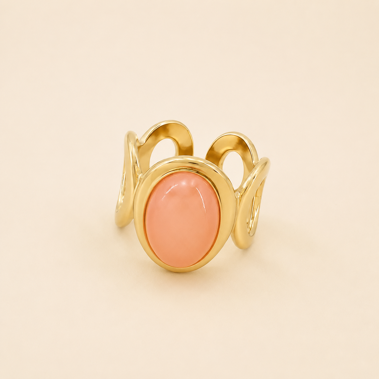 Bague Cabochon Ondulee