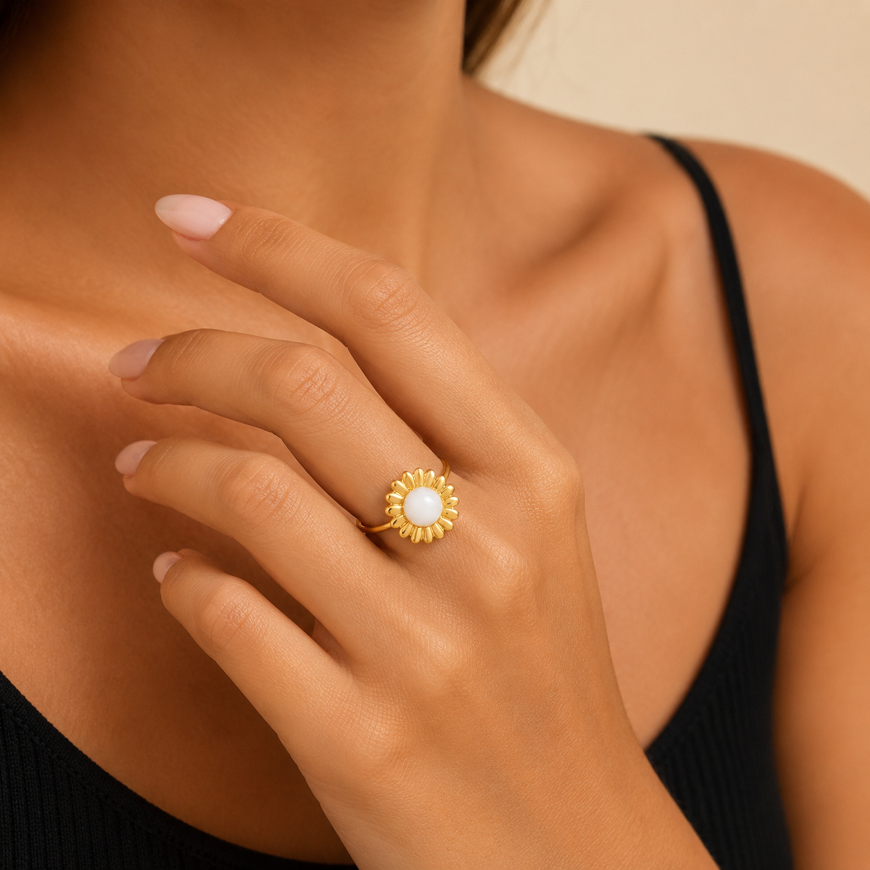 Bague Marguerite Perle