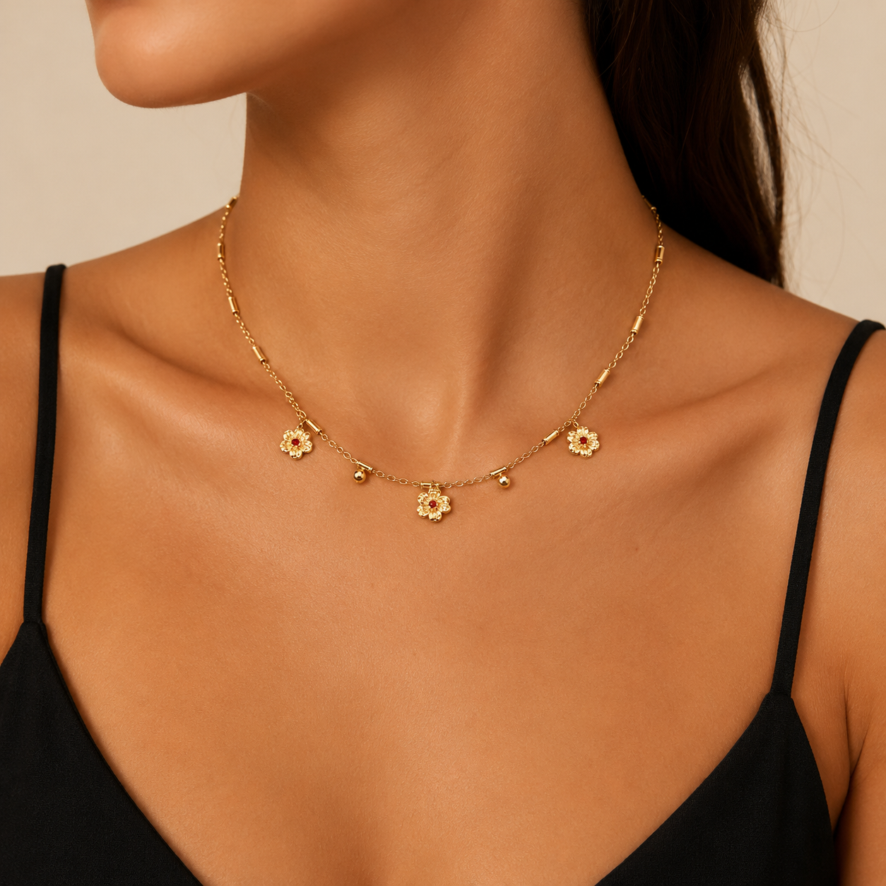 Collier Cerisier en Fleurs