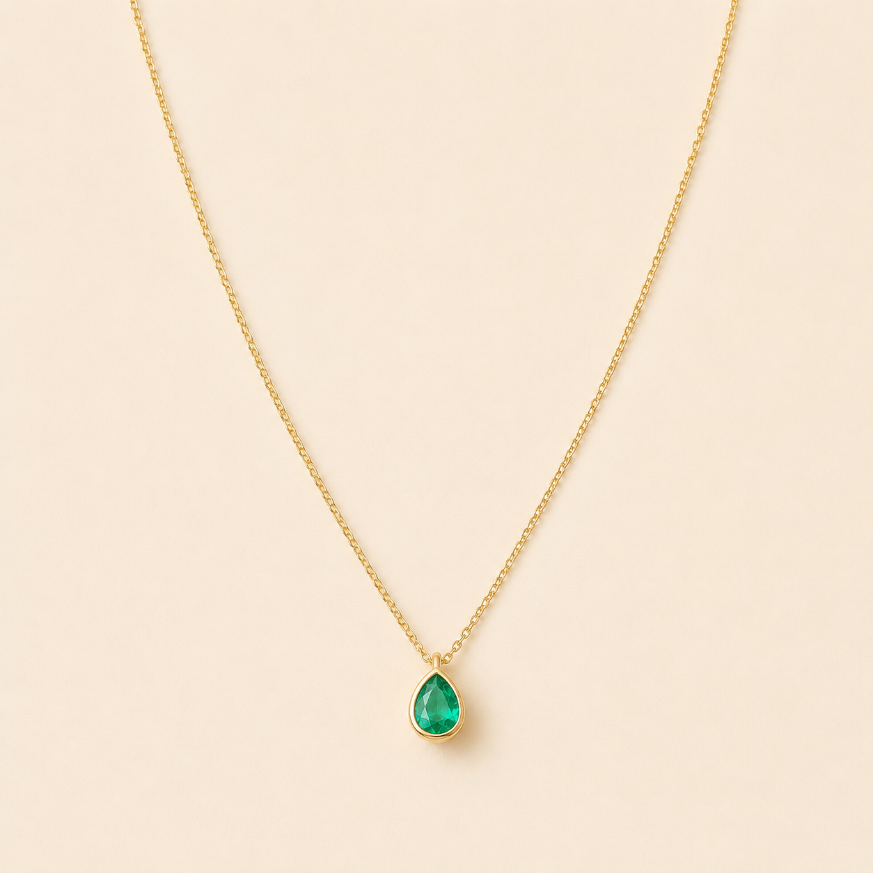 Collier Émeraude Solitaire