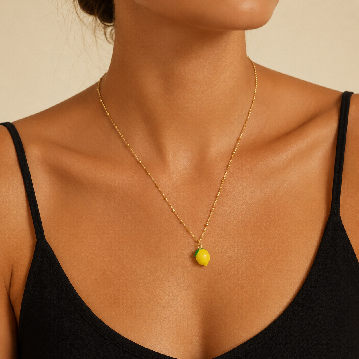 Collier Citron Doré