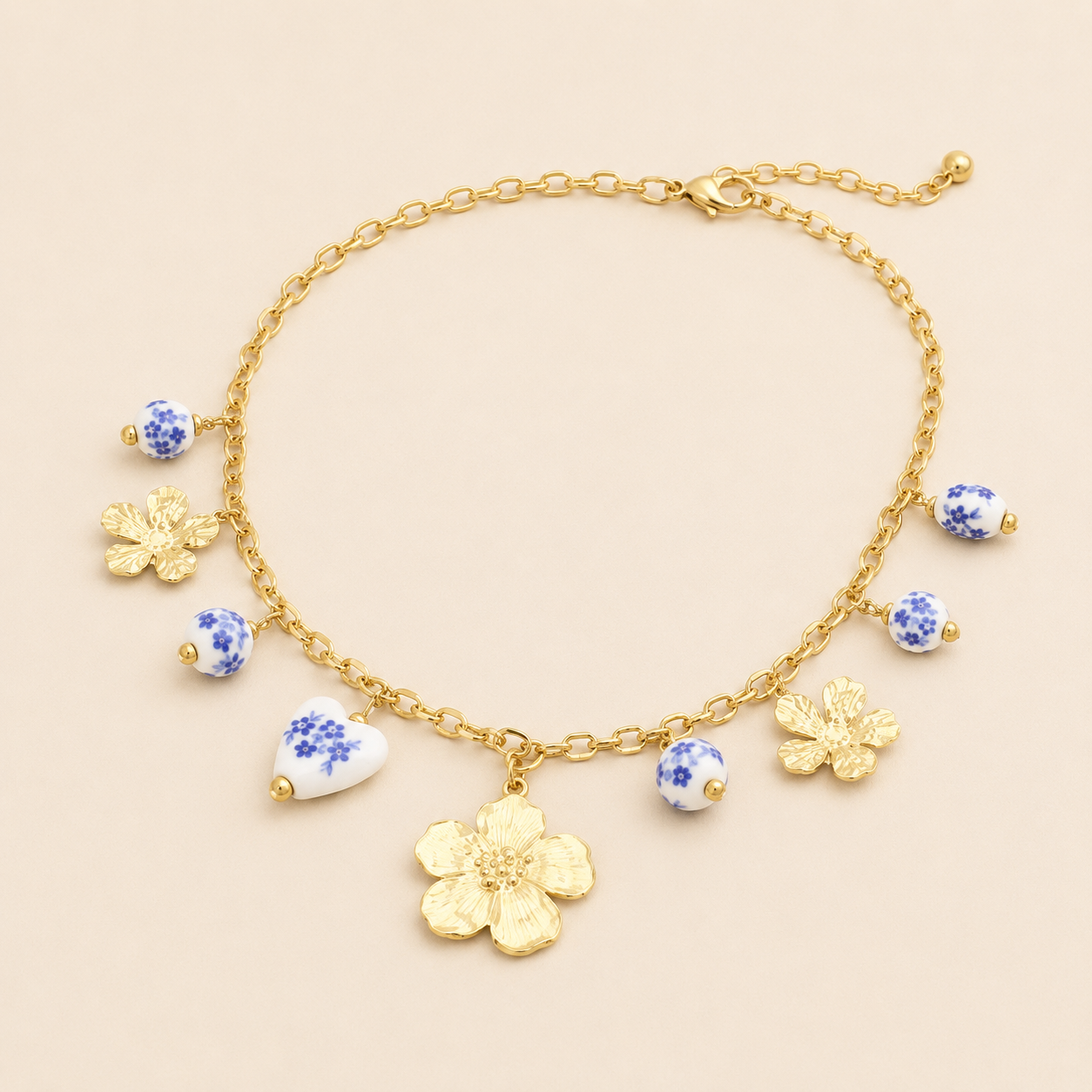 Collier Porcelaine Bleue