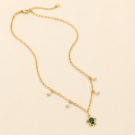 Collier Tortue & Perles