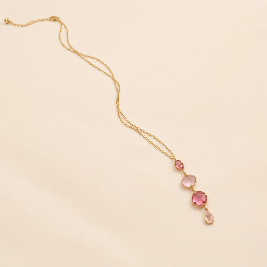 Collier Cascade Rose